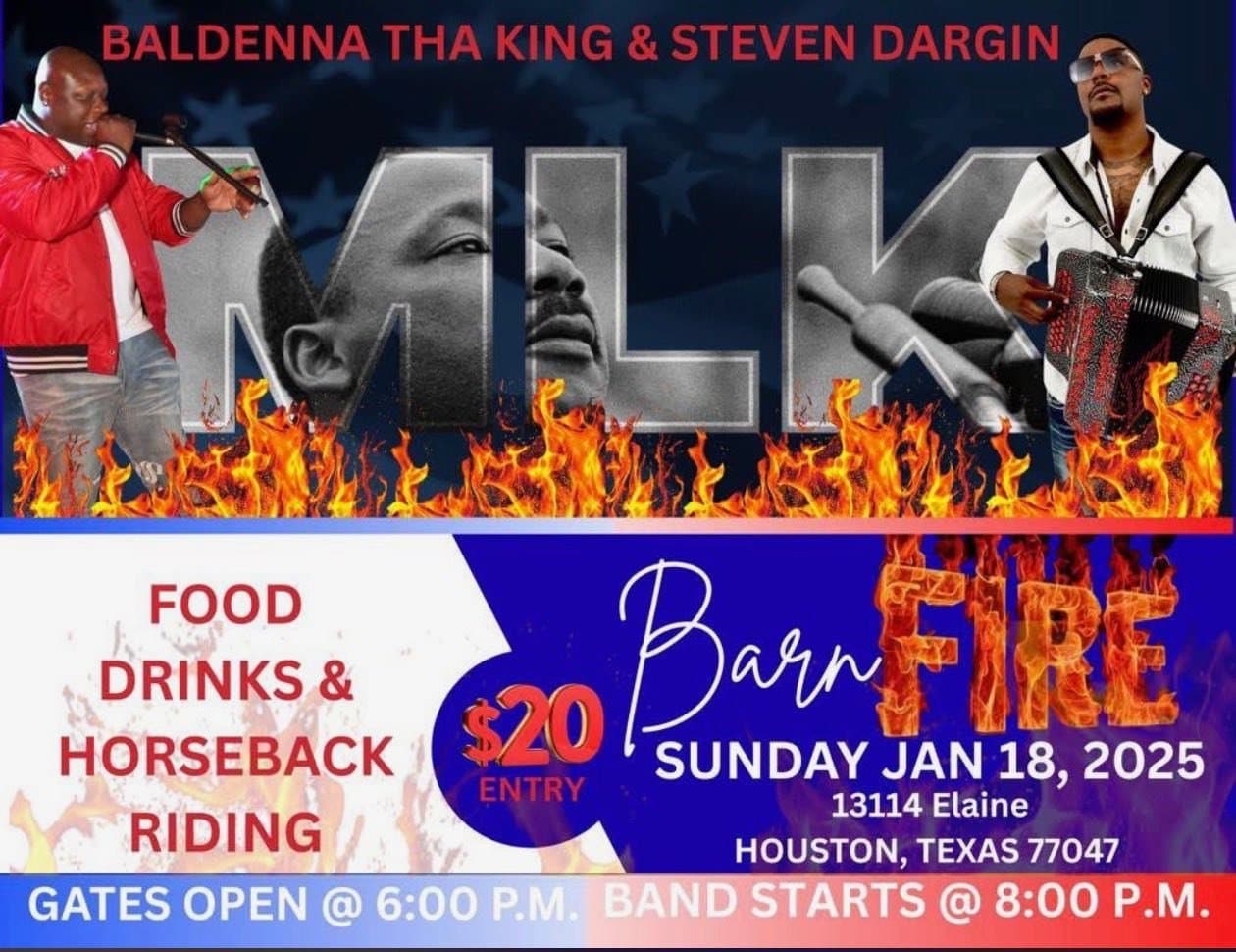 MLK Celebration Barn Fire & Ride — poster 1