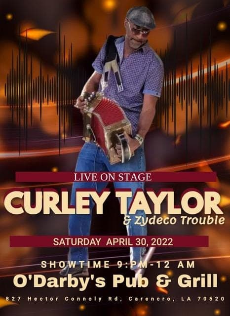 Curley Taylor - LIVE @ O'Darby's — poster 1