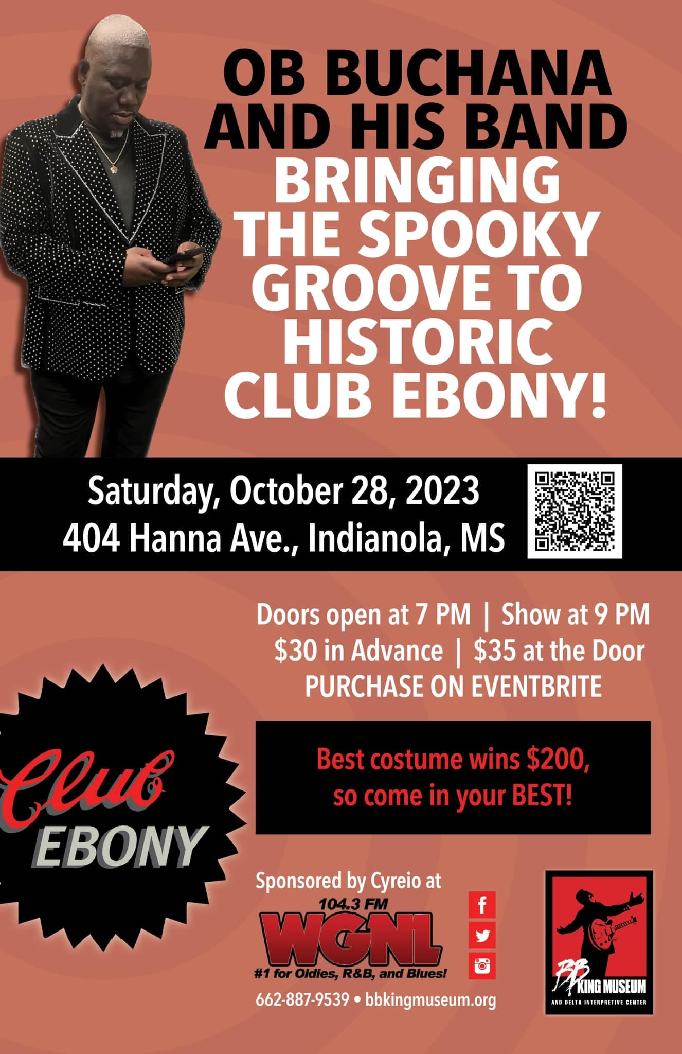 OB Buchana - LIVE @ Historic Club Ebony — poster 1