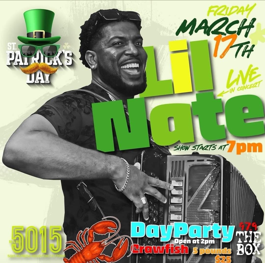 Bar 5015 Presents - St Patrick's Day Party with Lil Nate — poster 1