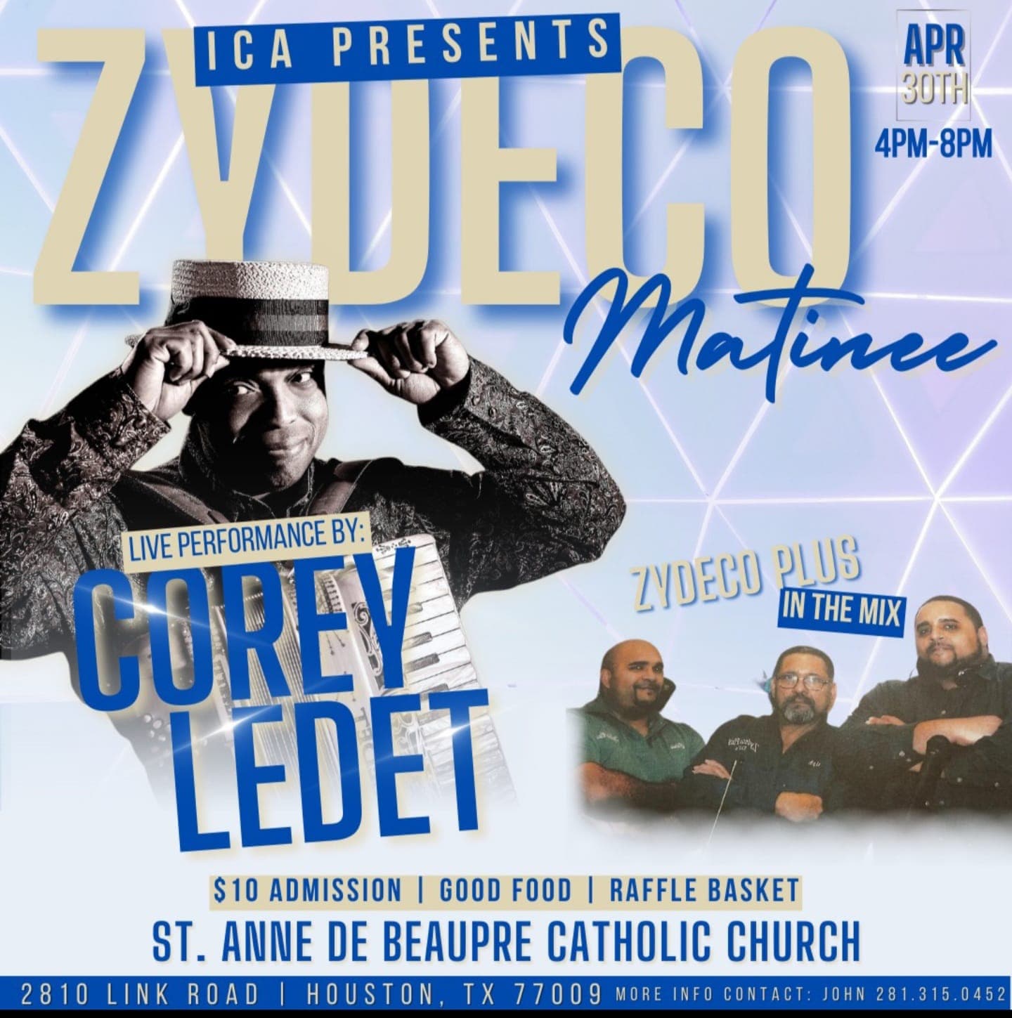 ICA Presents Zydeco Matinee — poster 1