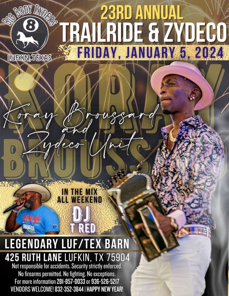 23rd Annual Big Body Ryders Trailride & Zydeco — poster 1