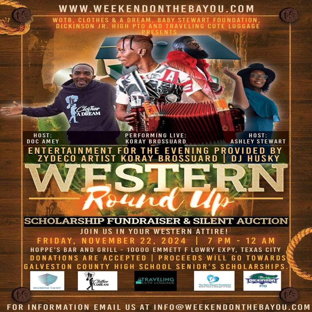 Weekend On The Bayou Presents: 2024 Western Roundup Scholarship & Silent Auction — poster 1