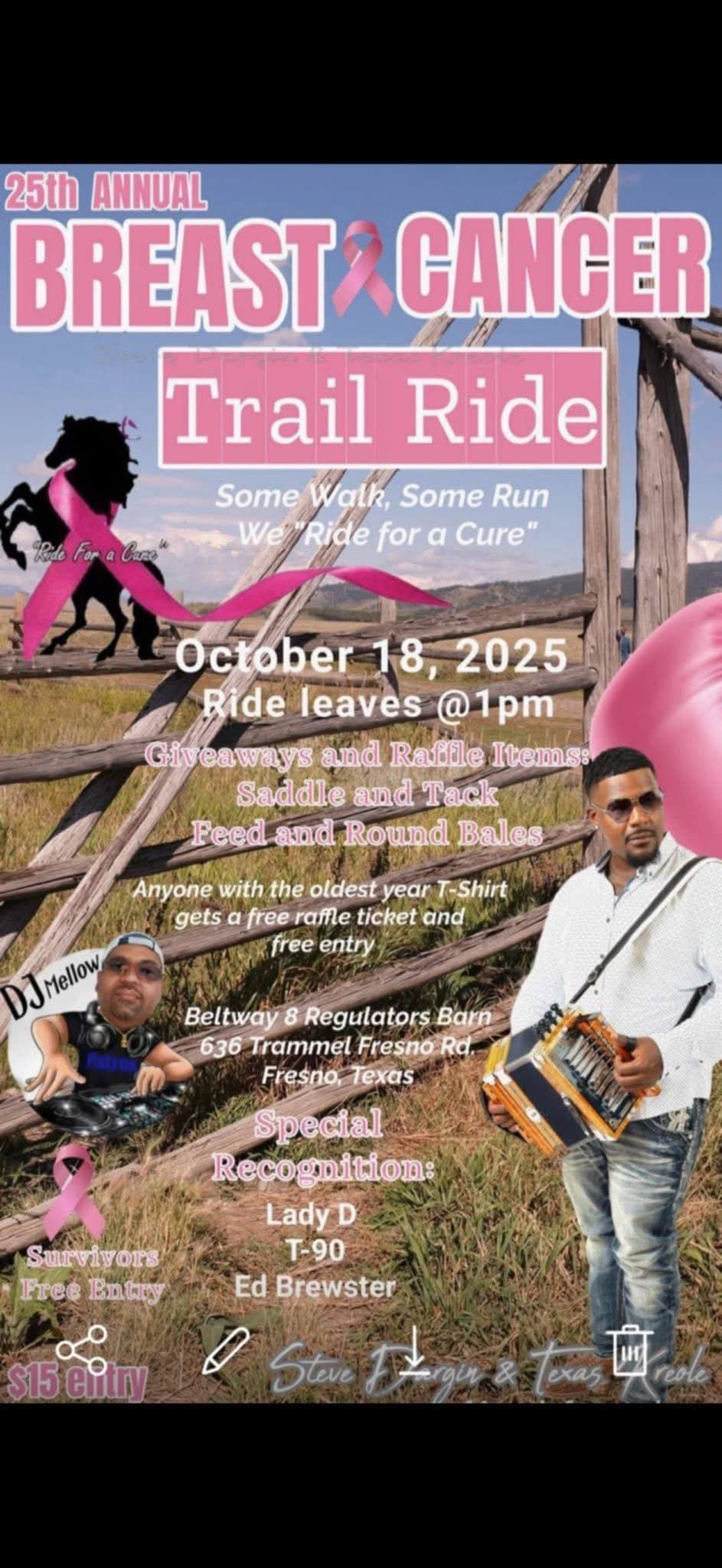 25th Annual Breast Cancer Trailride — poster 1
