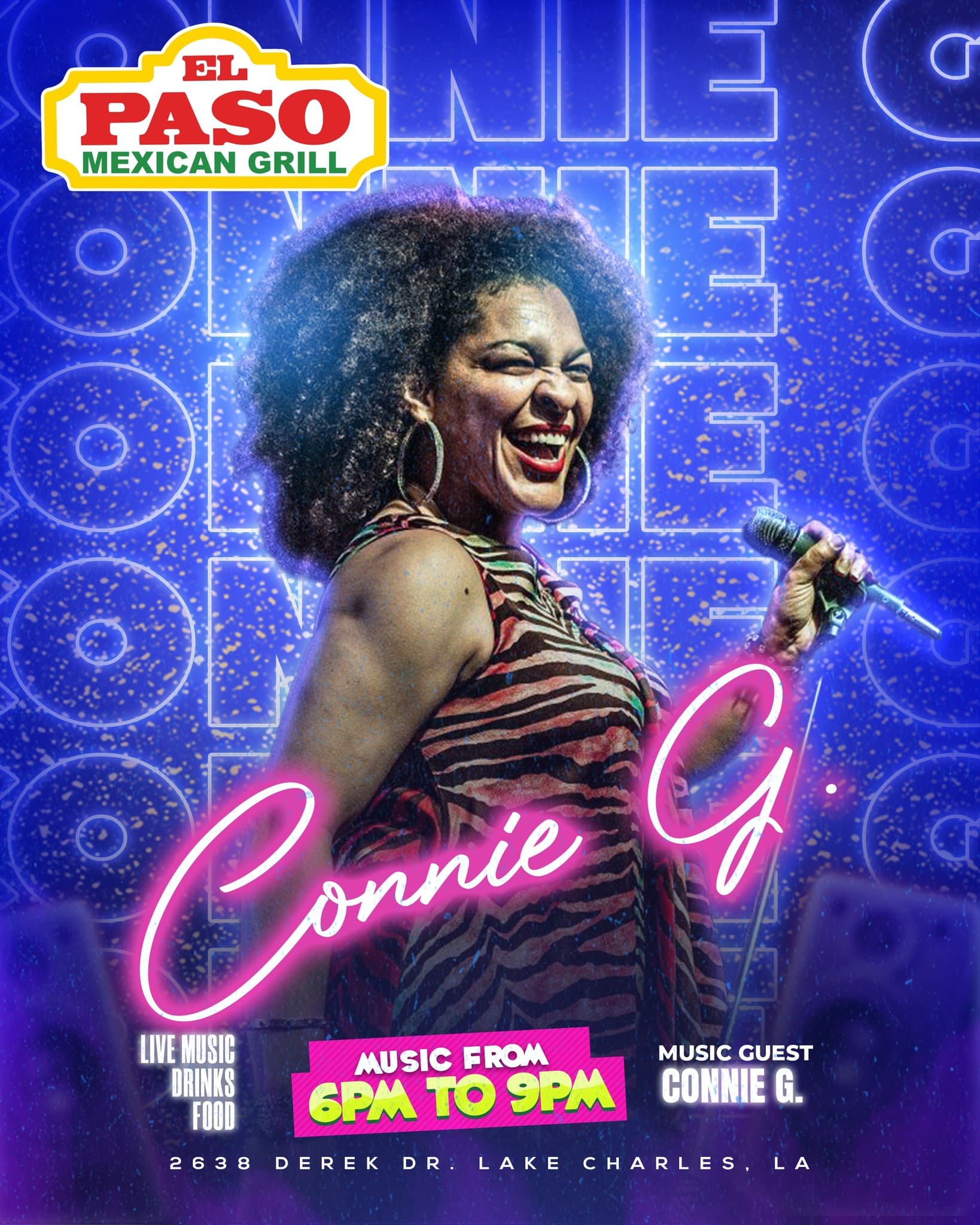 Connie G - LIVE @ El Paso Grill (Lake Charles) — poster 1