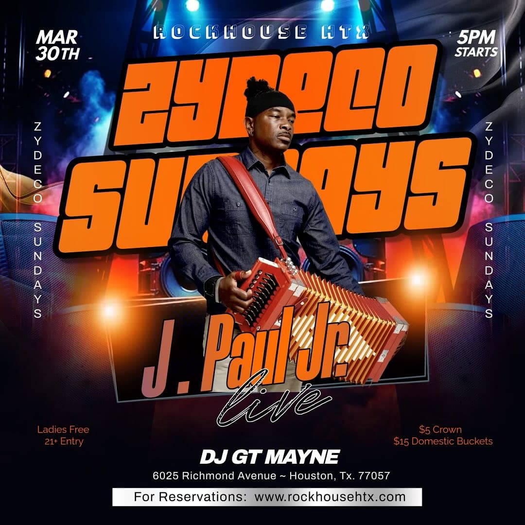 Rockhouse Presents: Zydeco Sunday Funday — poster 1