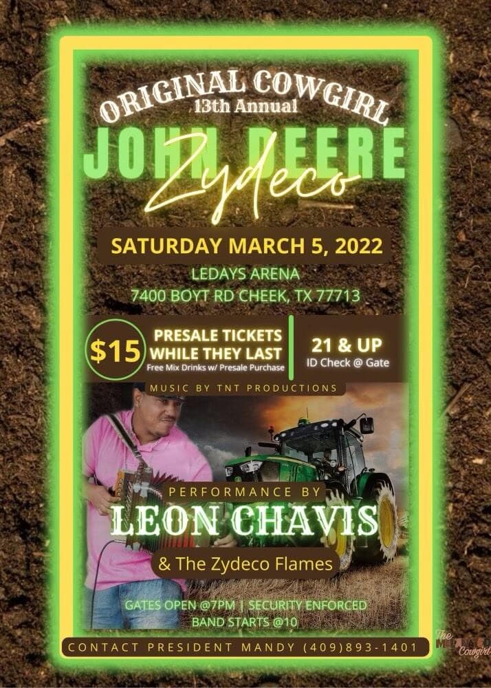 Original Cowgirl's 13th Annual John Deere Zydeco — poster 1