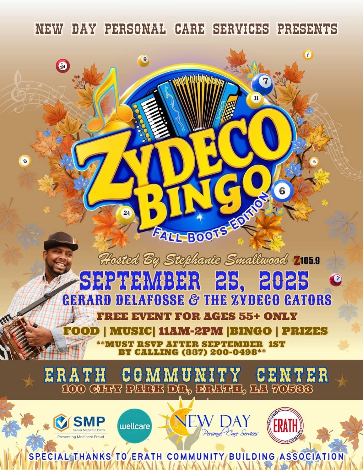 New Day Personal Healthcare Services Presents: Zydeco Bingo — poster 1