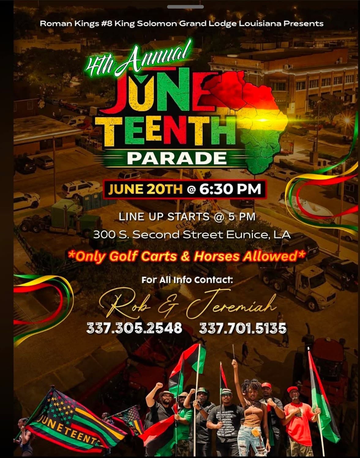 Roman Kings #8 King Solomon Grand Lodge Presents: 4th Annual Eunice Juneteenth Parade — poster 1