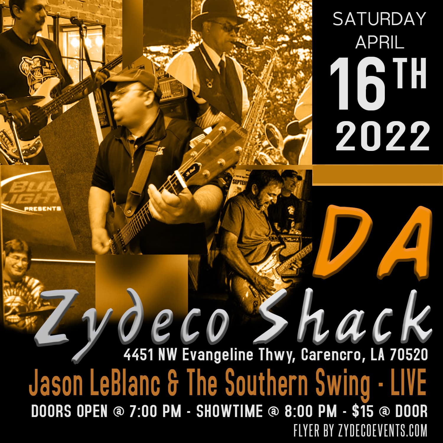 Jason LeBlanc & The Southern Swing - LIVE @ Da Zydeco Shack — poster 1