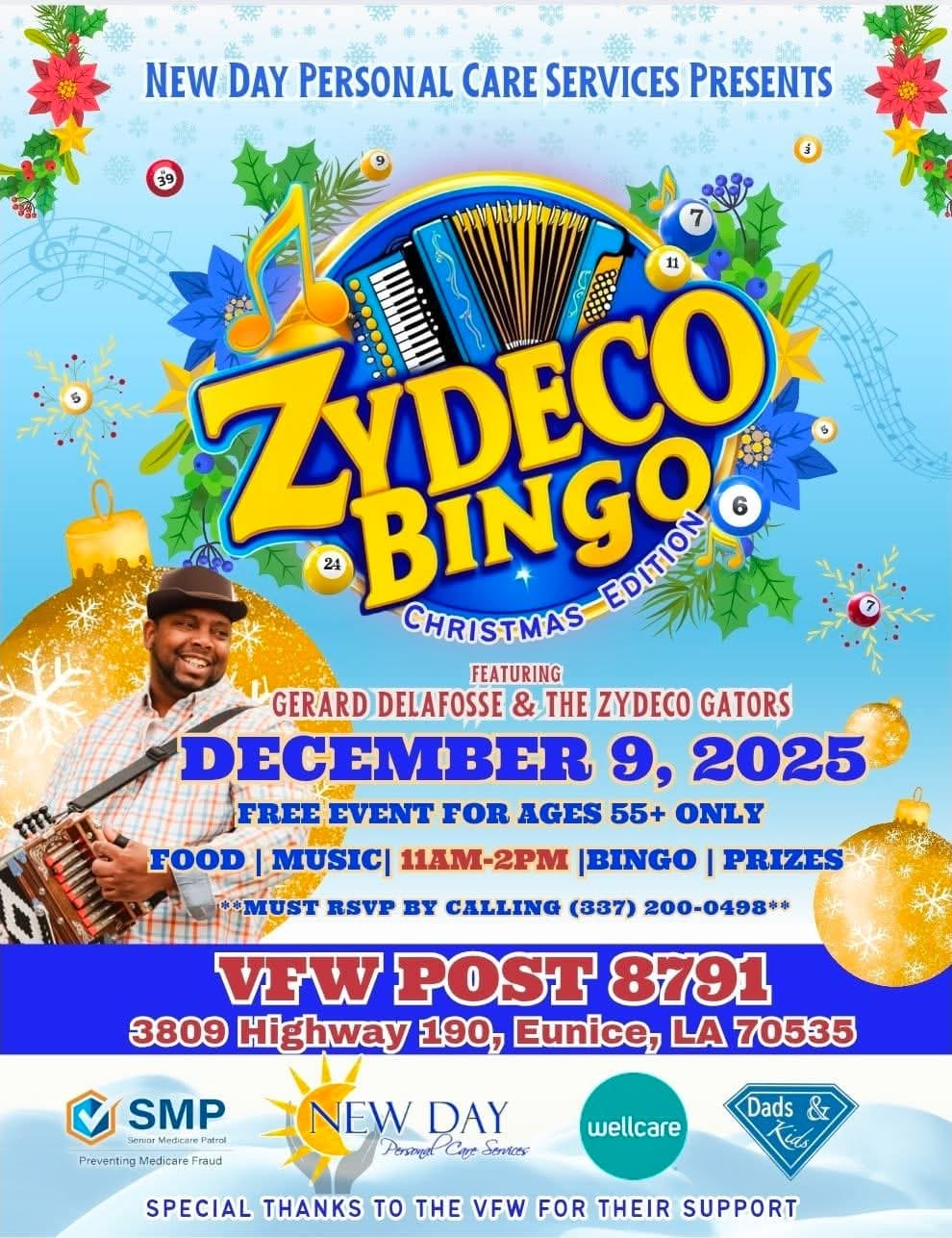 New Day Personal Care Presents: Zydeco Bingo — poster 1