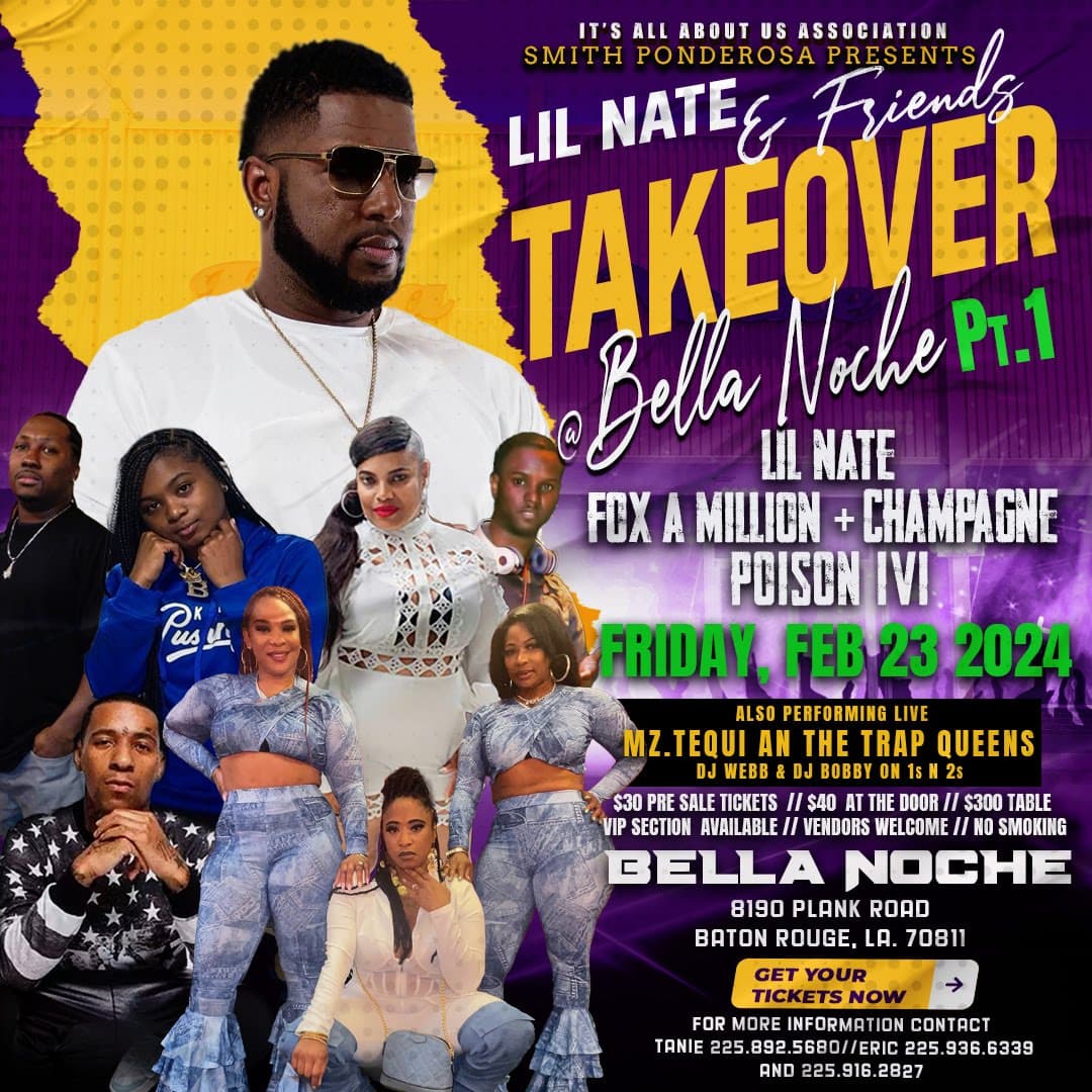 Smith Ponderosa Presents Lil Nate & Friends Takeover @ Bella Noche Pt 1 — poster 1