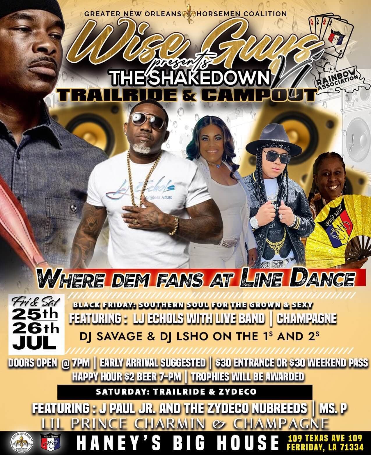 Wise Guys Presents The SHAKEDOWN Trailride & Campout — poster 1