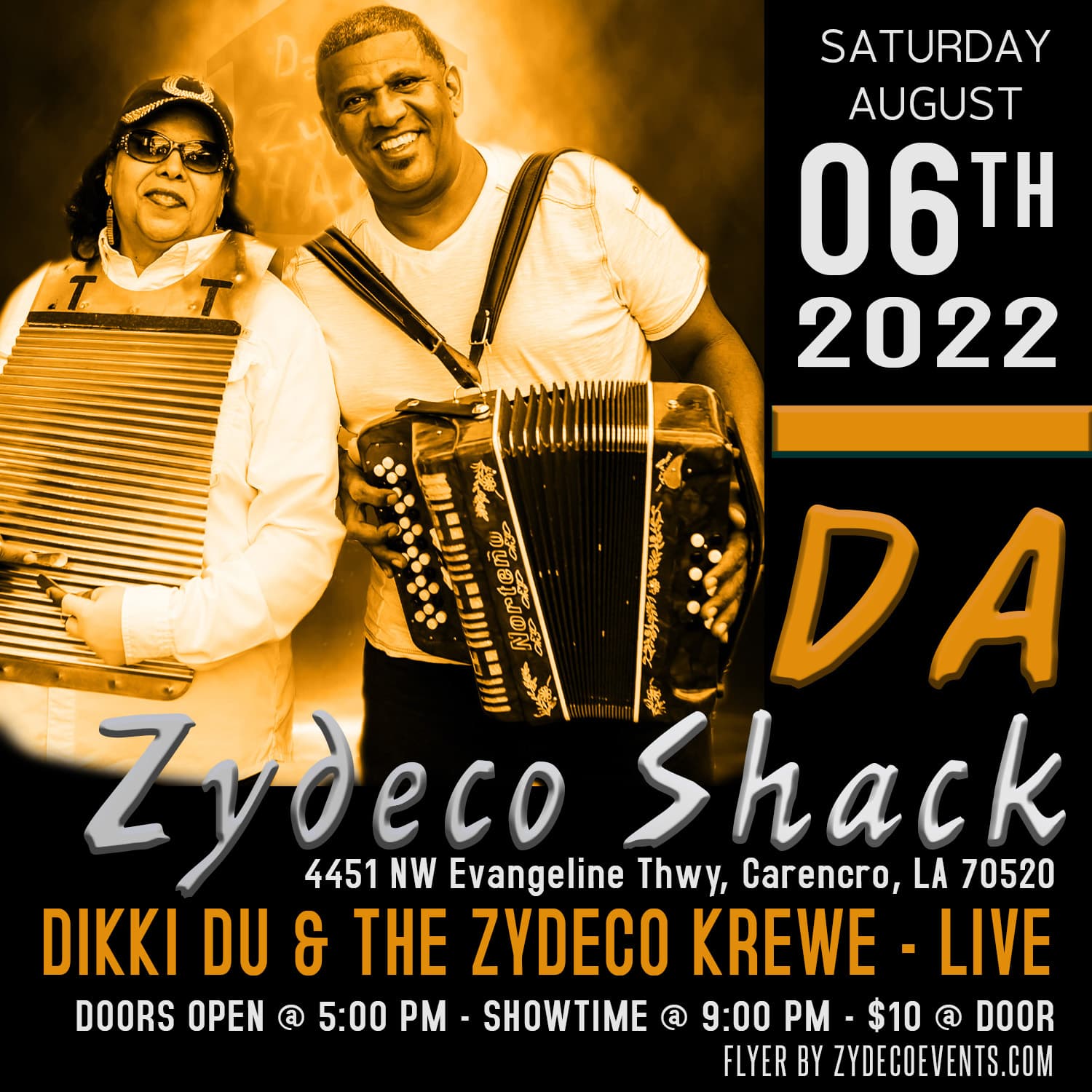 Dikki Du & the Zydeco Krewe - LIVE @ Da Zydeco Shack — poster 1