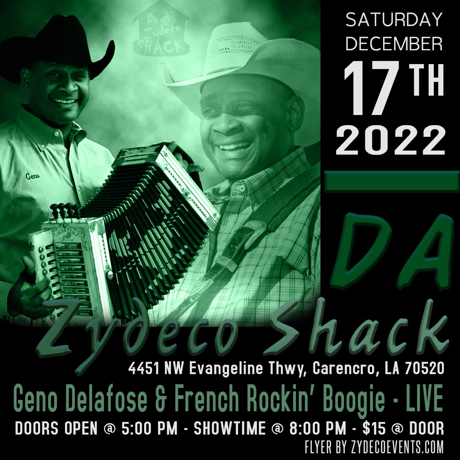 Geno Delafose & French Rockin Boogie - LIVE @ Da Zydeco Shack — poster 1