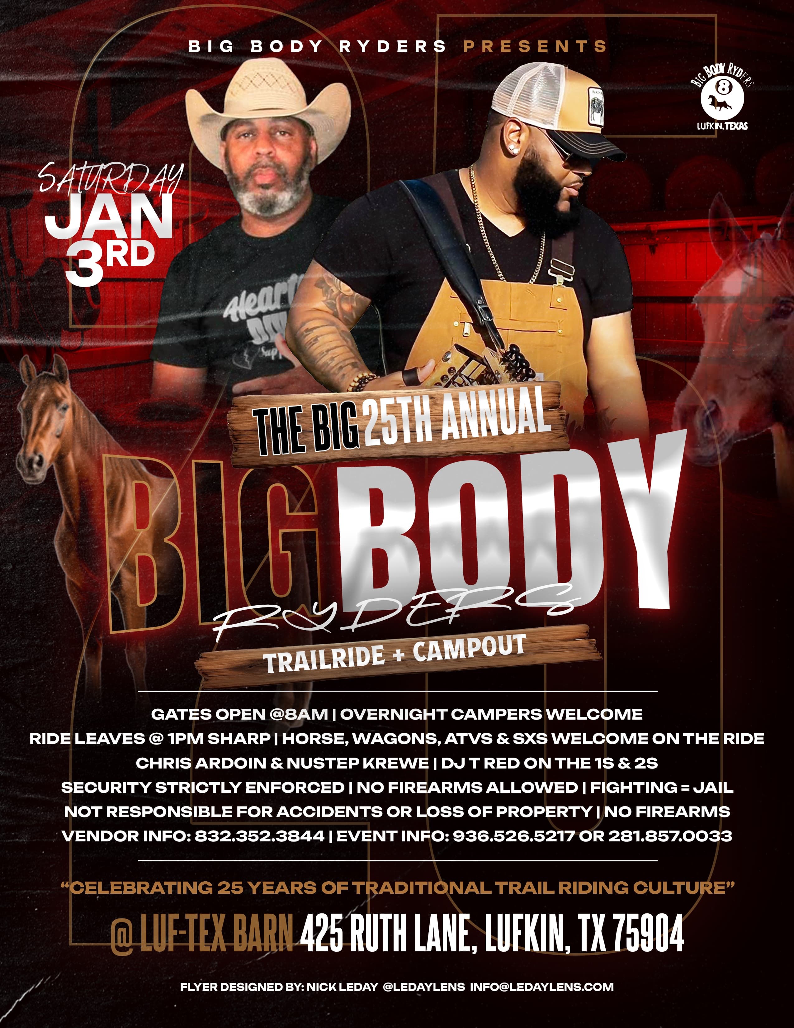 25th Annual Big Body Ryders Trailride & Campout — poster 1