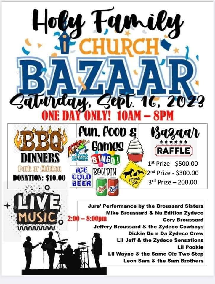2023 Holy Family Church Bazaar — poster 1