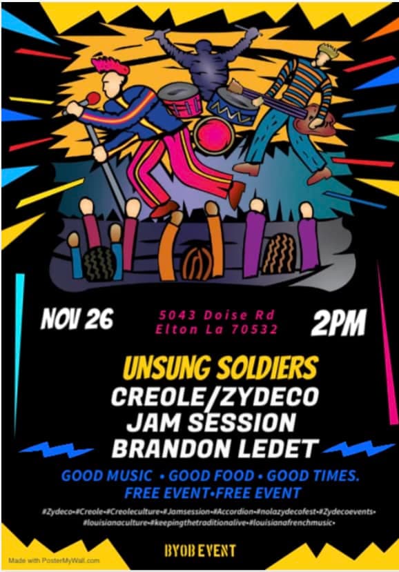 Creole Zydeco Jam Session — poster 1