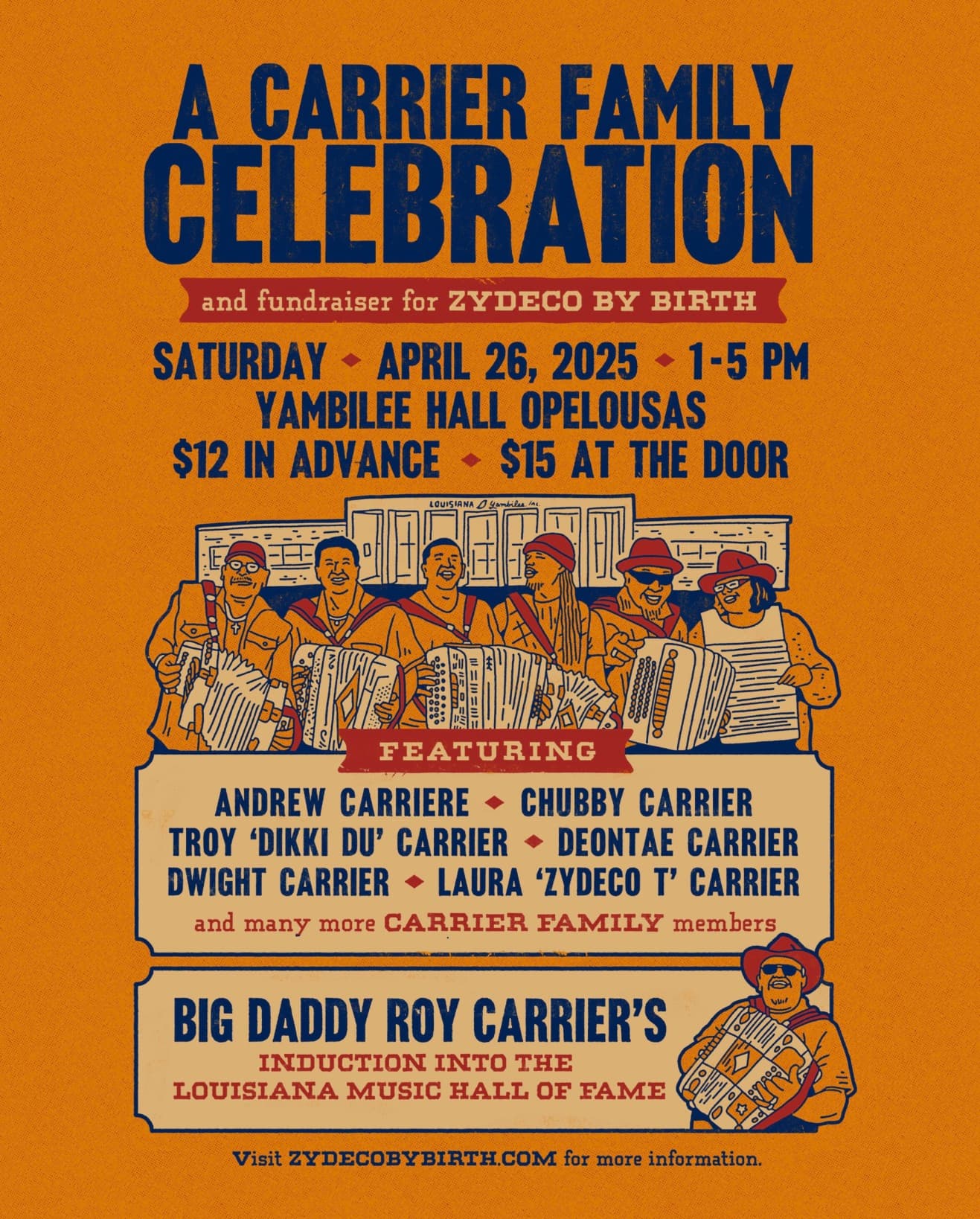 Carrier Family Celebration: Roy Carrier's Induction Into Louisiana Music Hall of Fame — poster 1