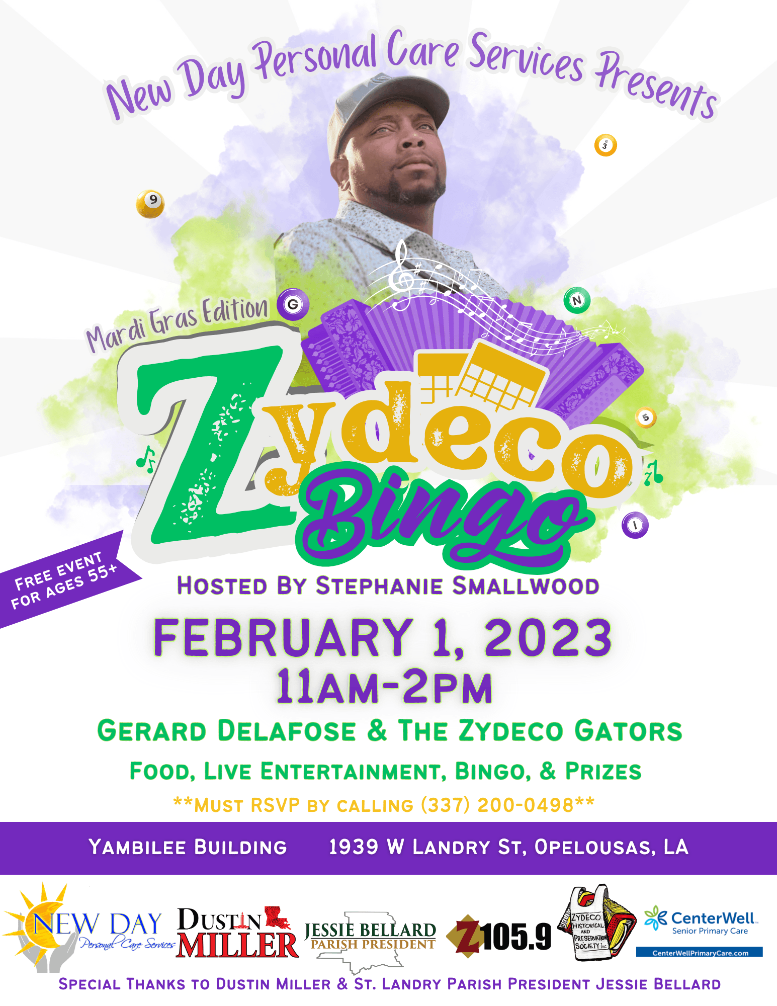 New Day Personal Care Services Presents: Mardi Gras Zydeco Bingo — poster 1