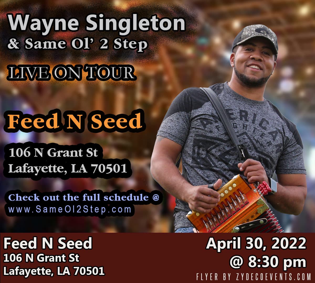 Wayne Singleton - LIVE @ Feed N Seed — poster 1