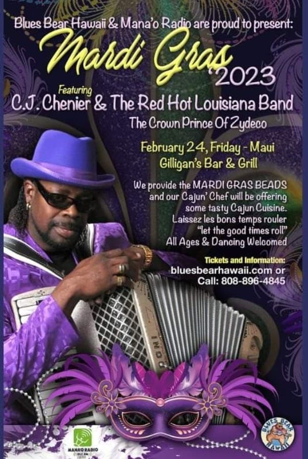 Blue Bear Hawaii & Mana'o Radio Mardi Gras 2023 — poster 1