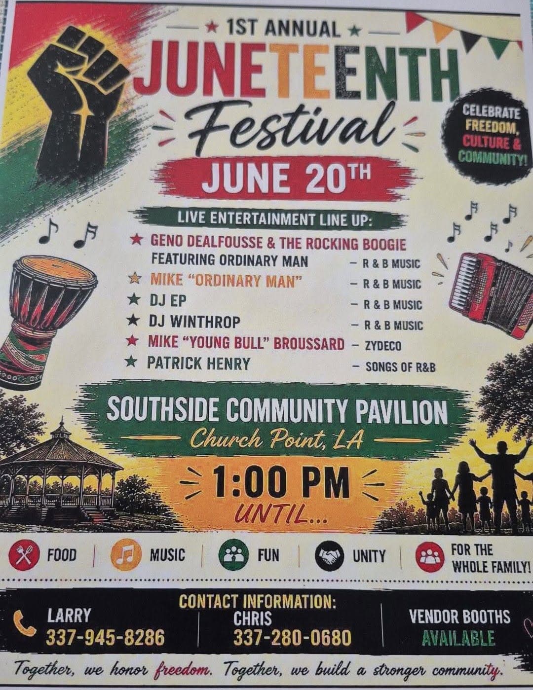 1st Annual Church Point Juneteenth Festival — poster 1