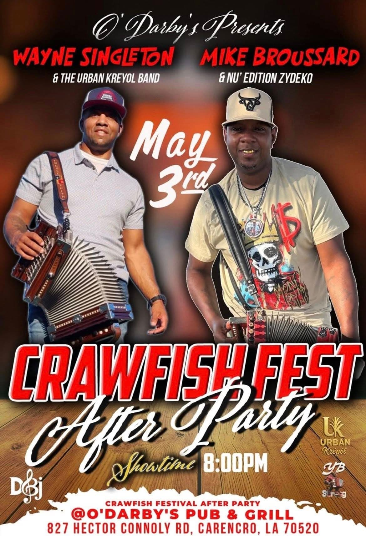 O'Darby's Presents: Crawfish Fest After Party — poster 1
