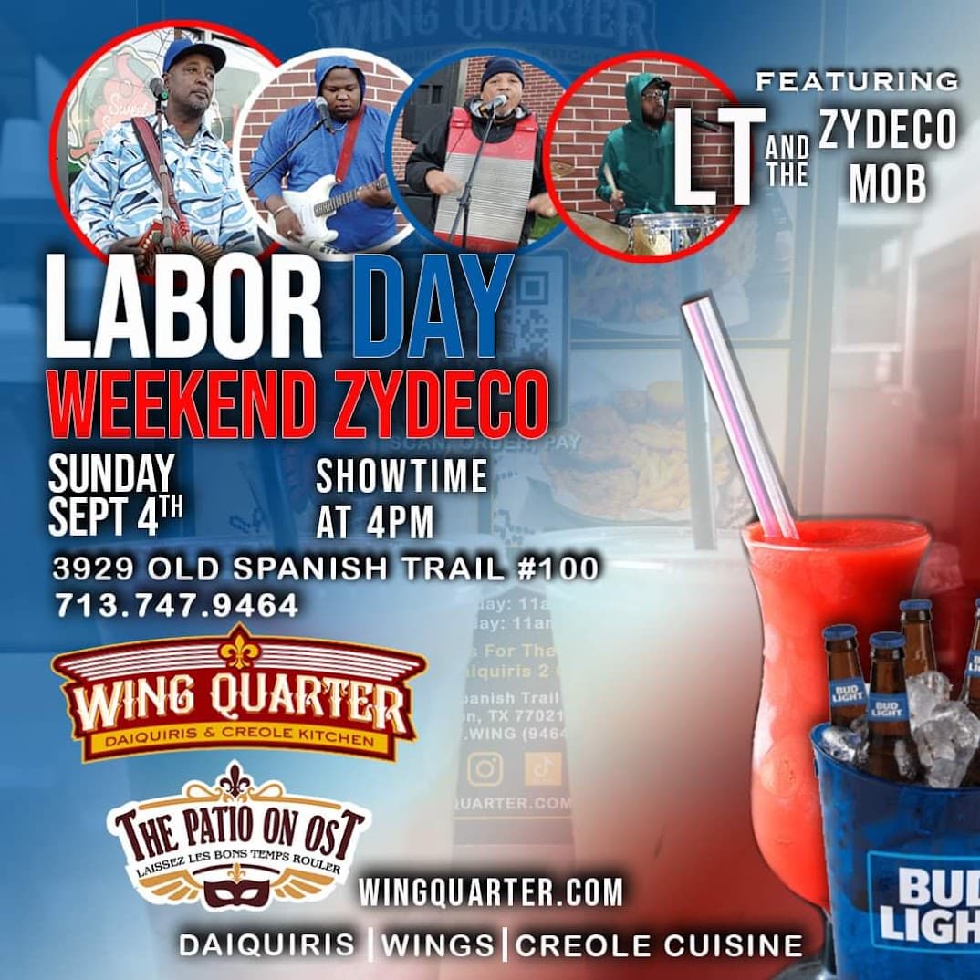 Wing Quarter Labor Day Weekend Zydeco — poster 1