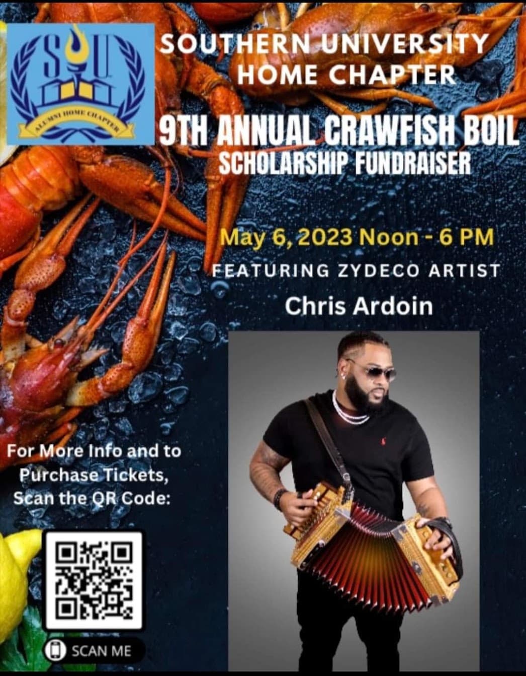 Southern University Home Chapter 9th Annual Crawfish Boil & Music Festival — poster 1
