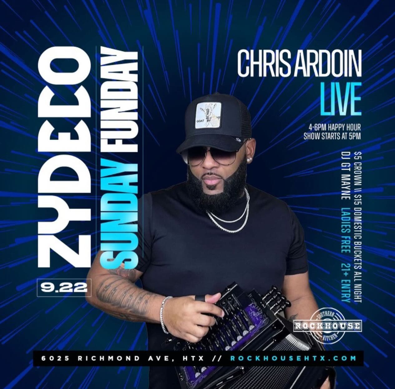Rockhouse Presents: Zydeco Sunday Funday — poster 1