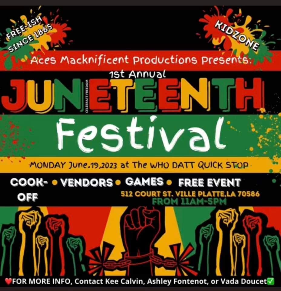 1st Annual Ville Platte Juneteenth Festival — poster 1