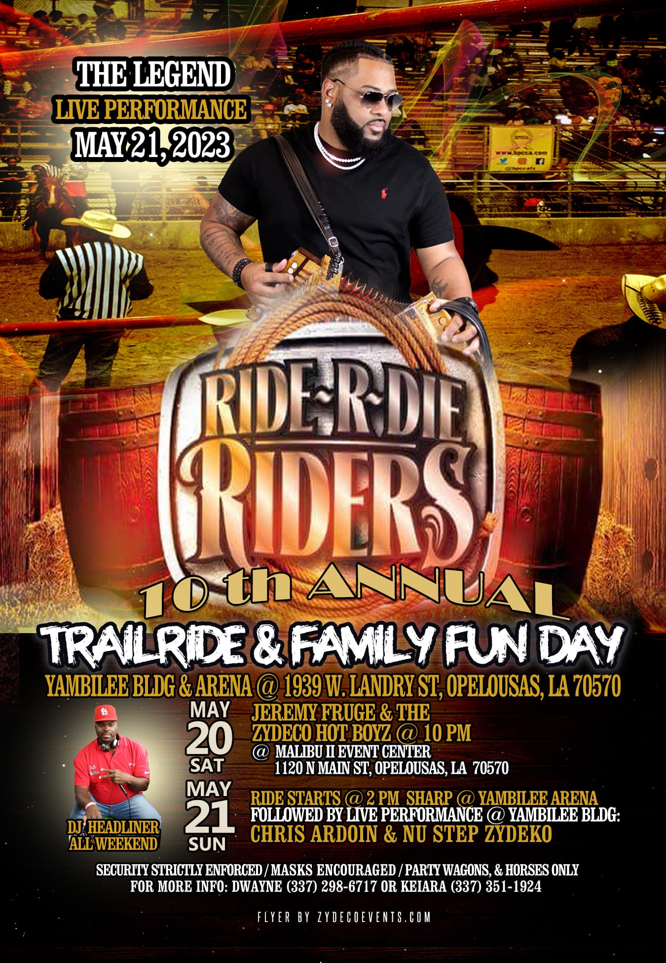 2023 Ride R Die Trailride & Family Fun Day - CHRIS ARDOIN & NU STEP ZYDEKO — poster 1