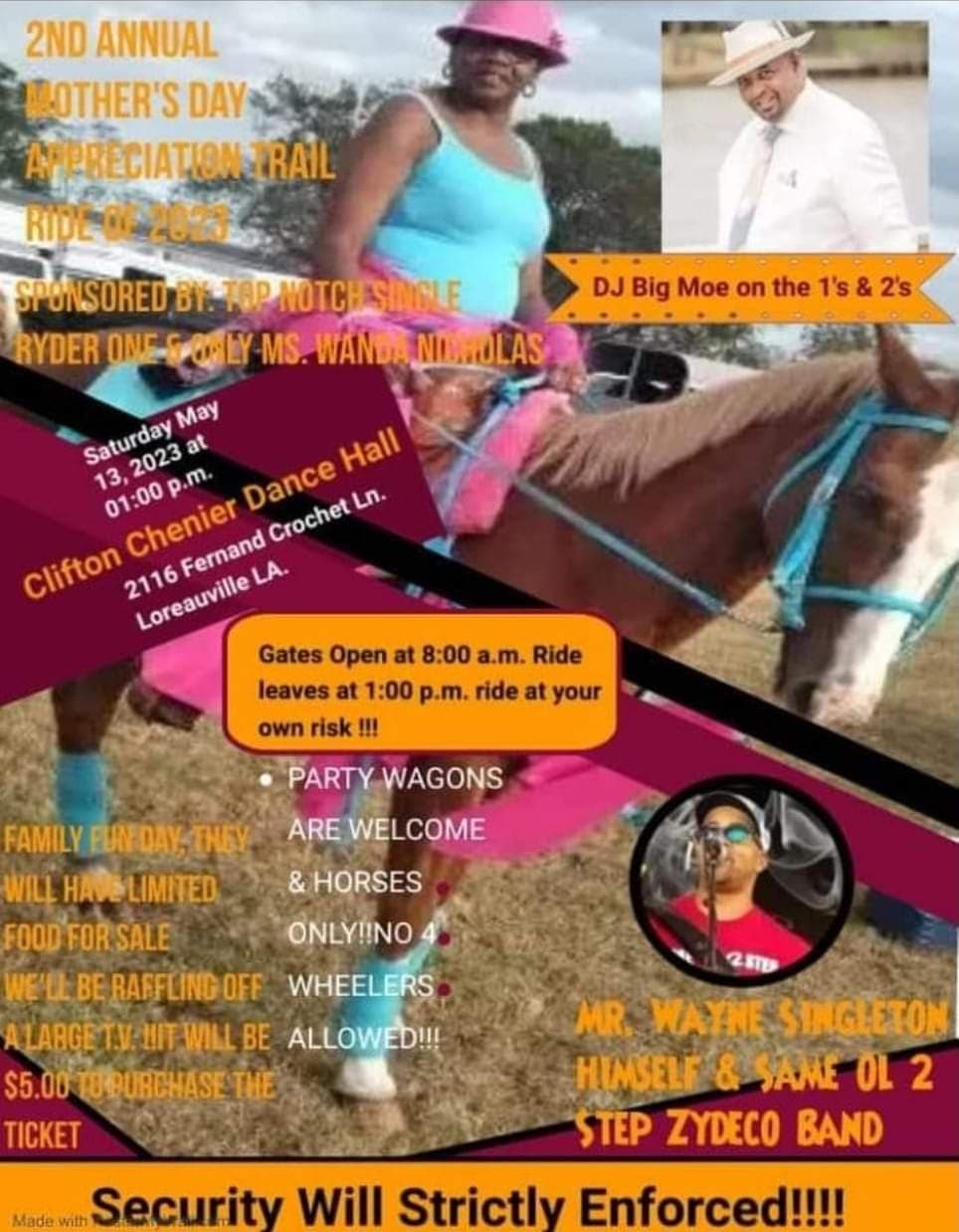 2nd Annual Top Notch Single Ryder Mother's Day Appreciation Trailride — poster 1