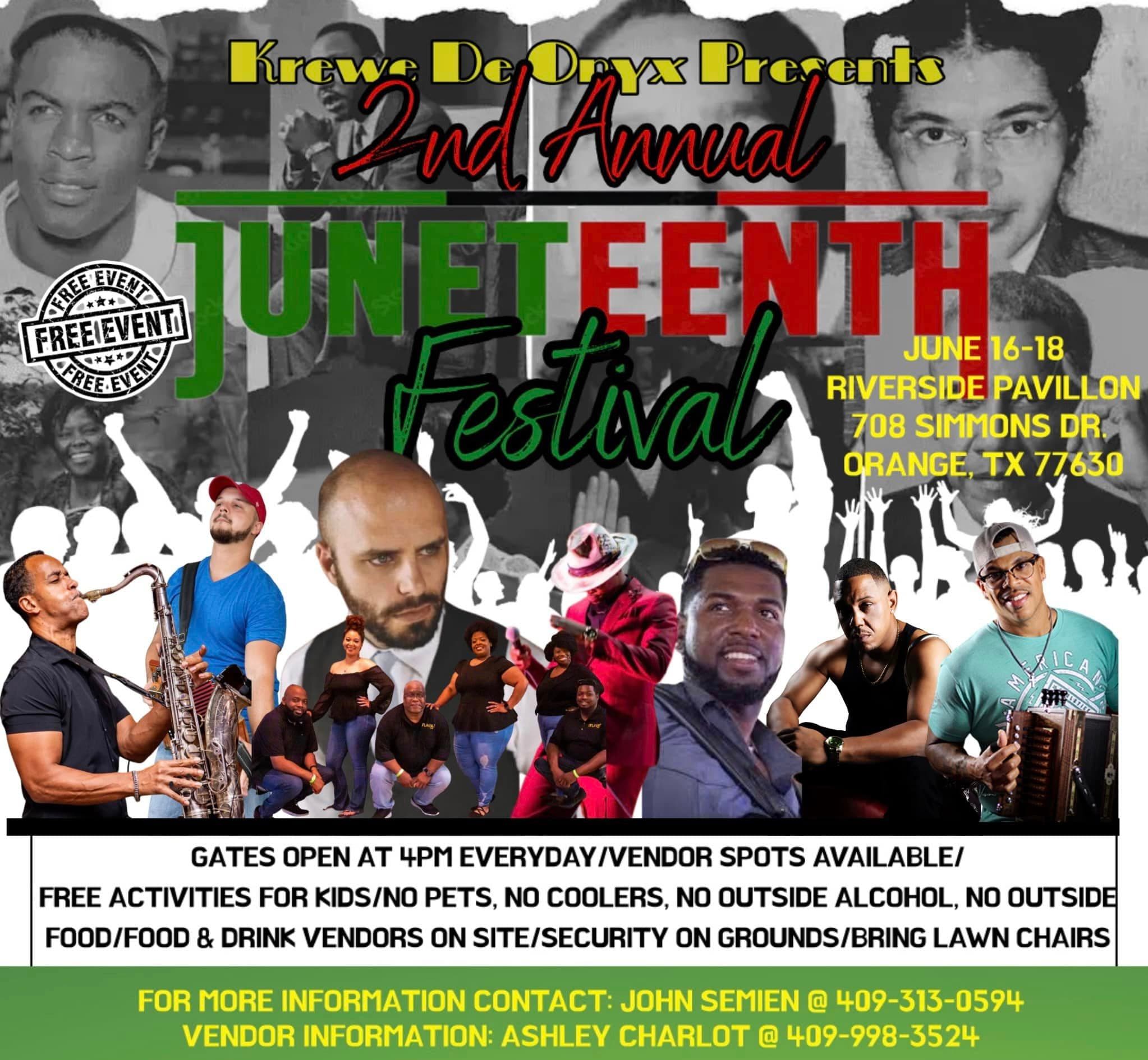 2nd Annual Krewe of Onyx Juneteenth Celebration — poster 1
