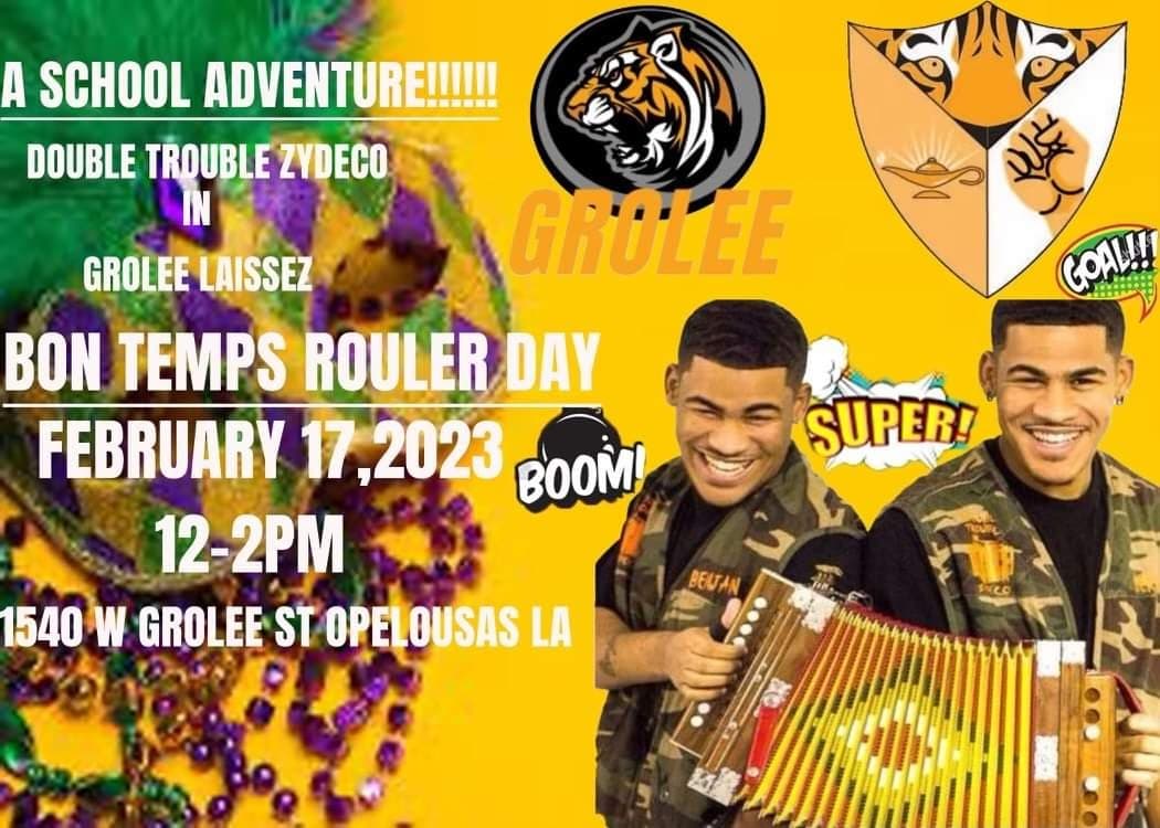 Bon Temps Rouler Day @ Grolee Elementary — poster 1