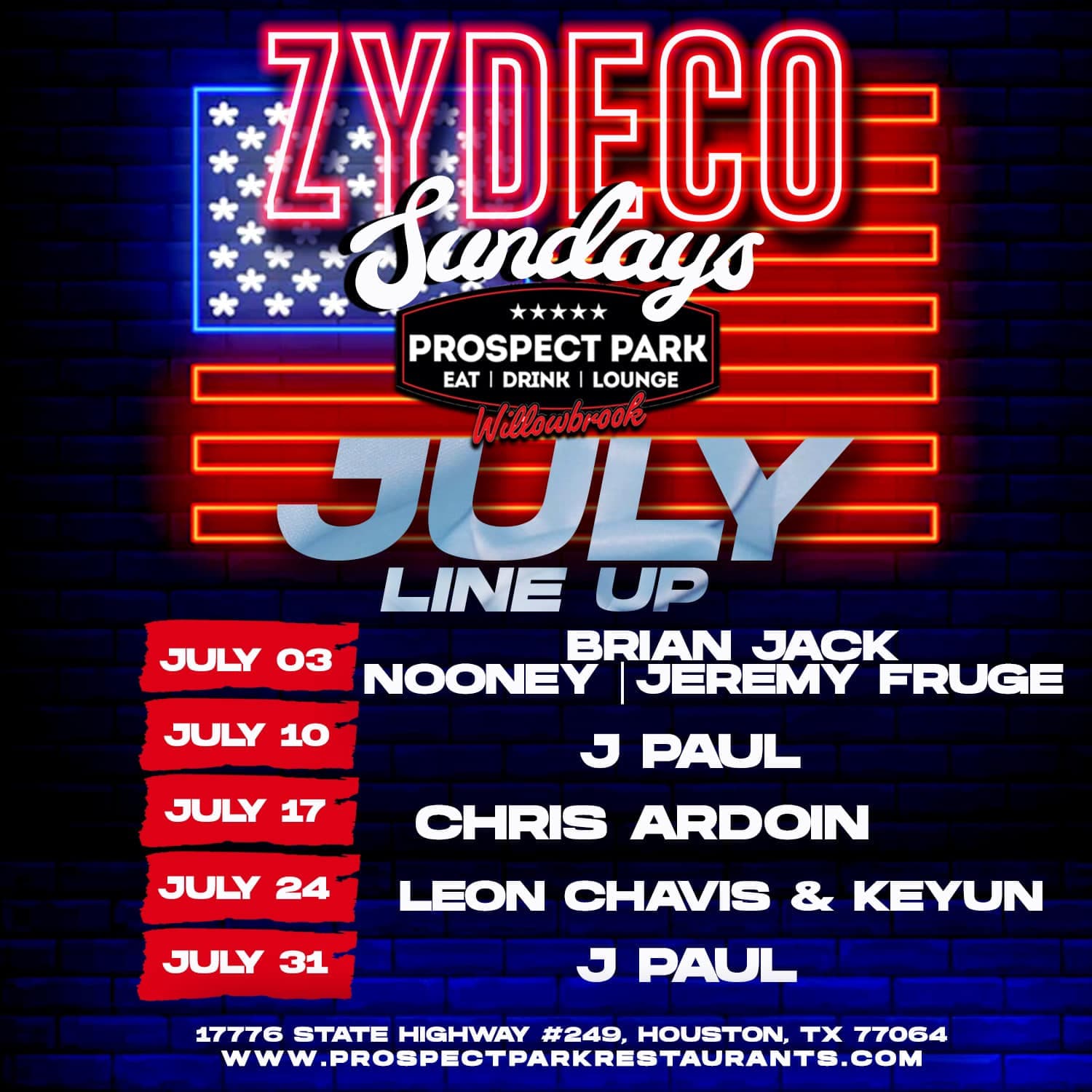 Zydeco Sundays @ Prospect Park (Willowbrook) — poster 1