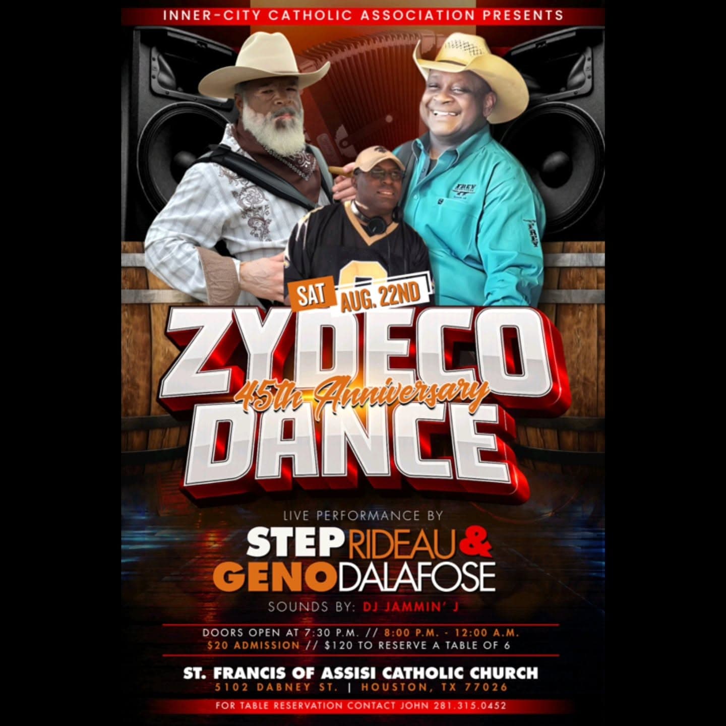 Inner City Catholic Association Presents: 45th Anniversary Zydeco Dance — poster 1