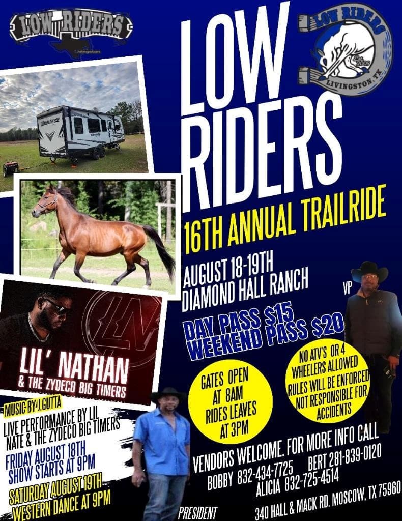 Low Riders 16th Annual Trailride — poster 1