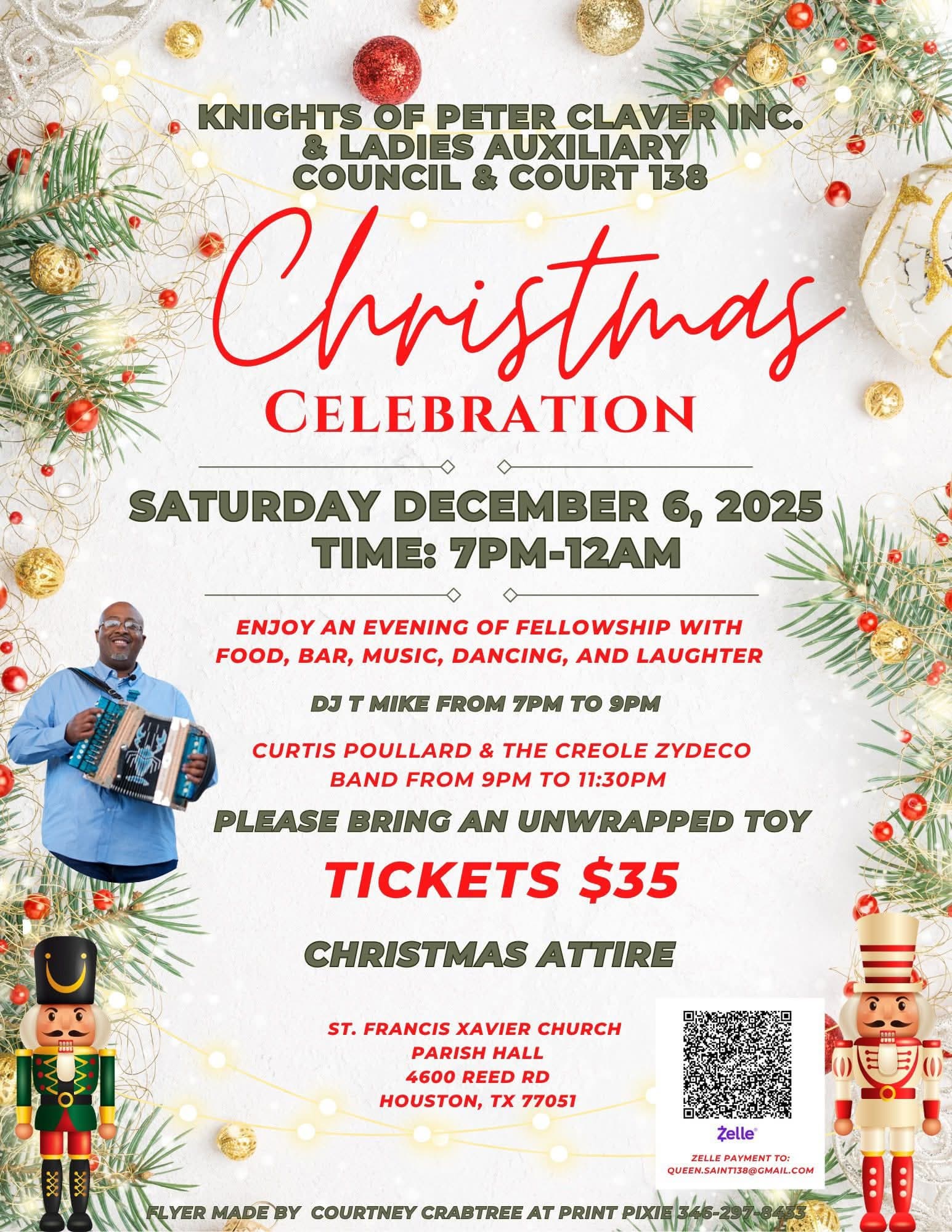 2025 Knights of Peter Claver & Ladies Auxillary Council & Court 138 Christmas Celebration — poster 1
