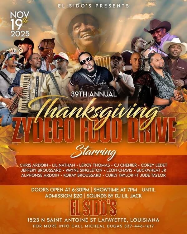 El Sido's Presents: 39th Annual Thanksgiving Food Drive — poster 1