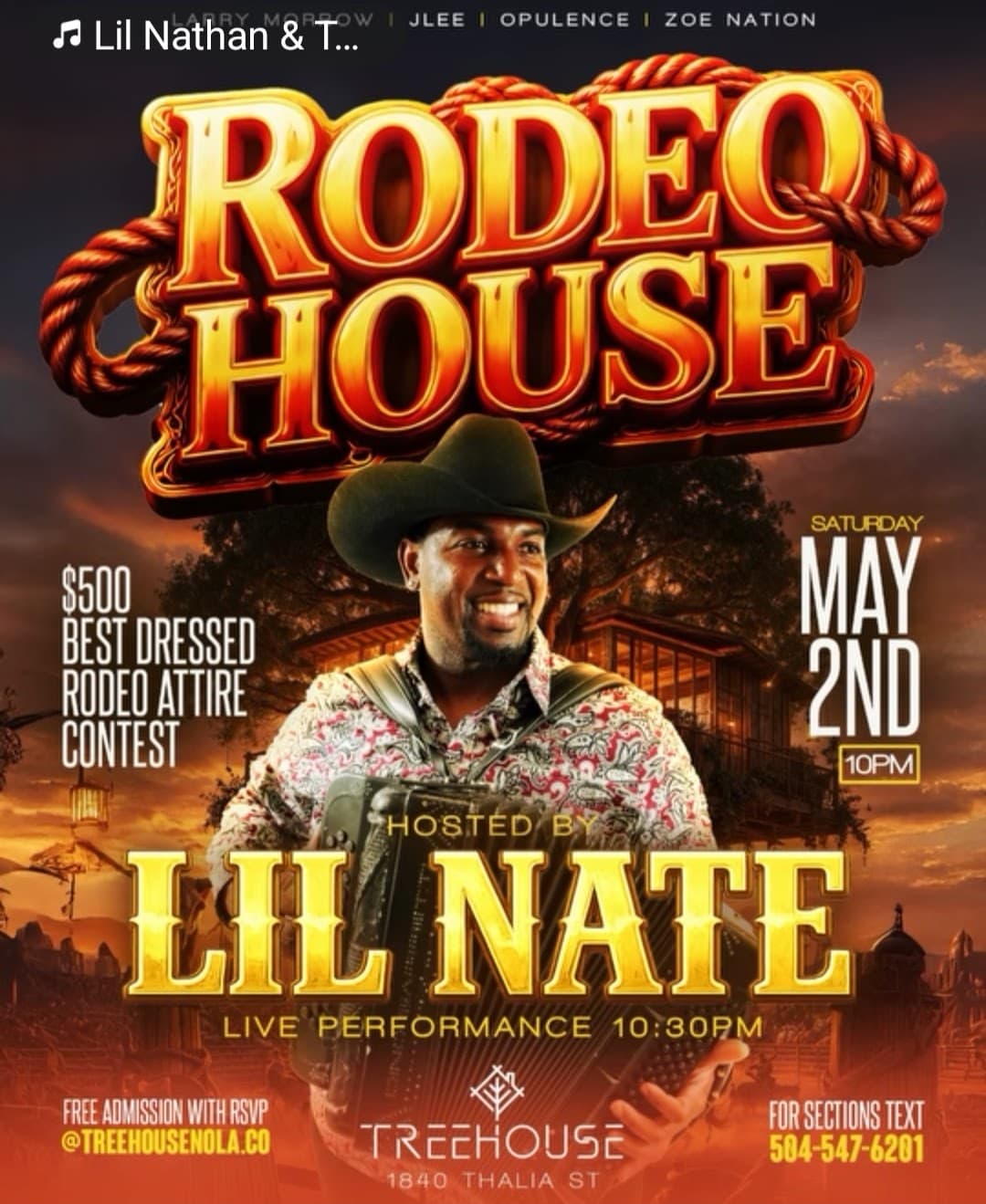 Lil Nate & the Zydeco Big TImers - LIVE @ Treehouse — poster 1