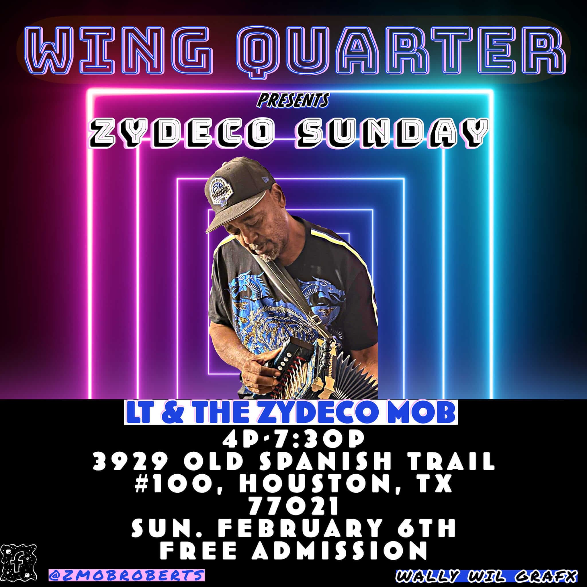 Zydeco Sunday @ Wing Quarters — poster 1