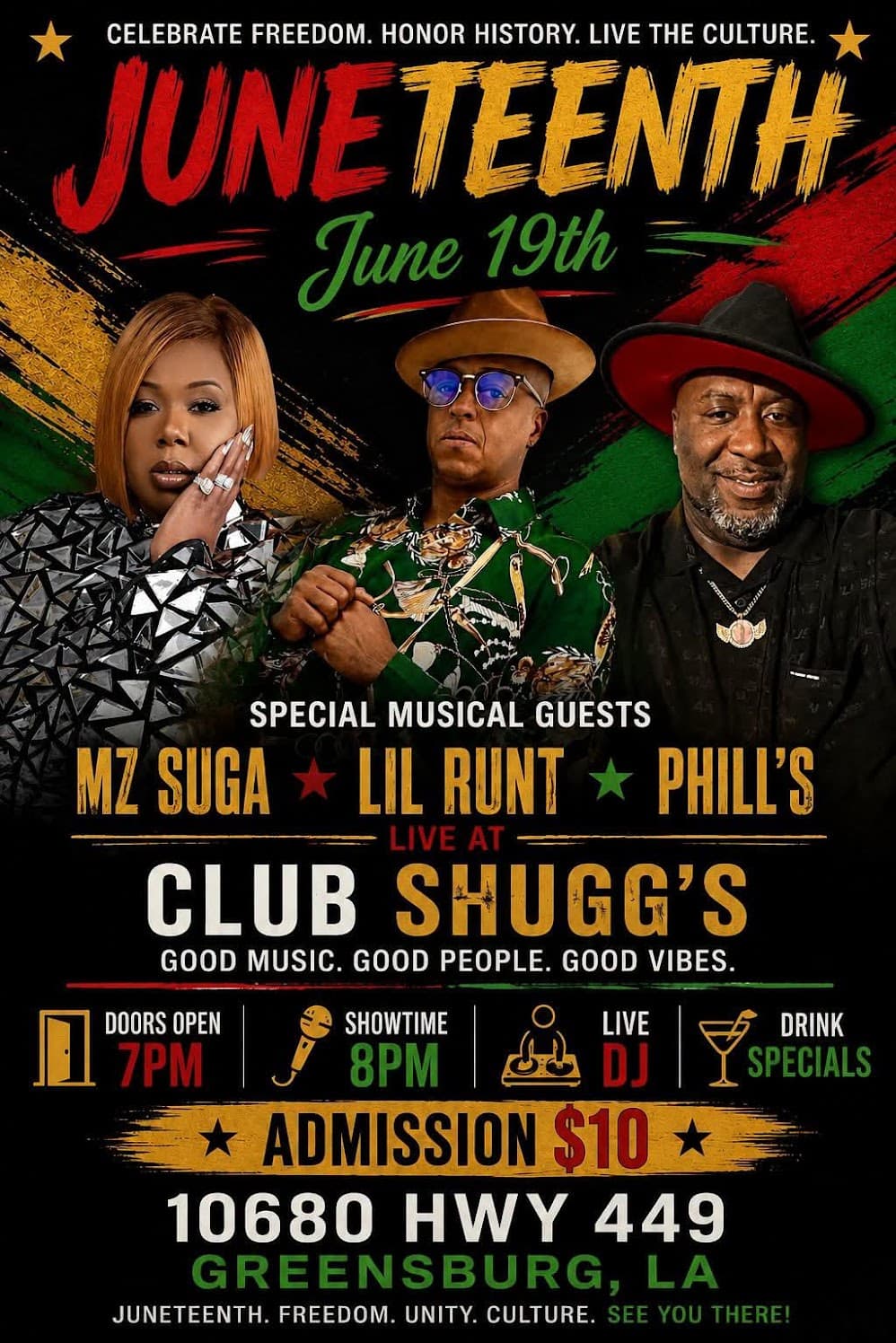 Club Shuggs' Juneteenth Celebration — poster 1