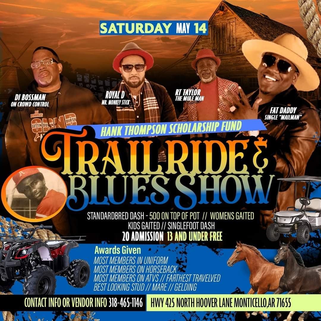 Hank Thompson Scholarship Fund: Trailride & Blues Show — poster 1