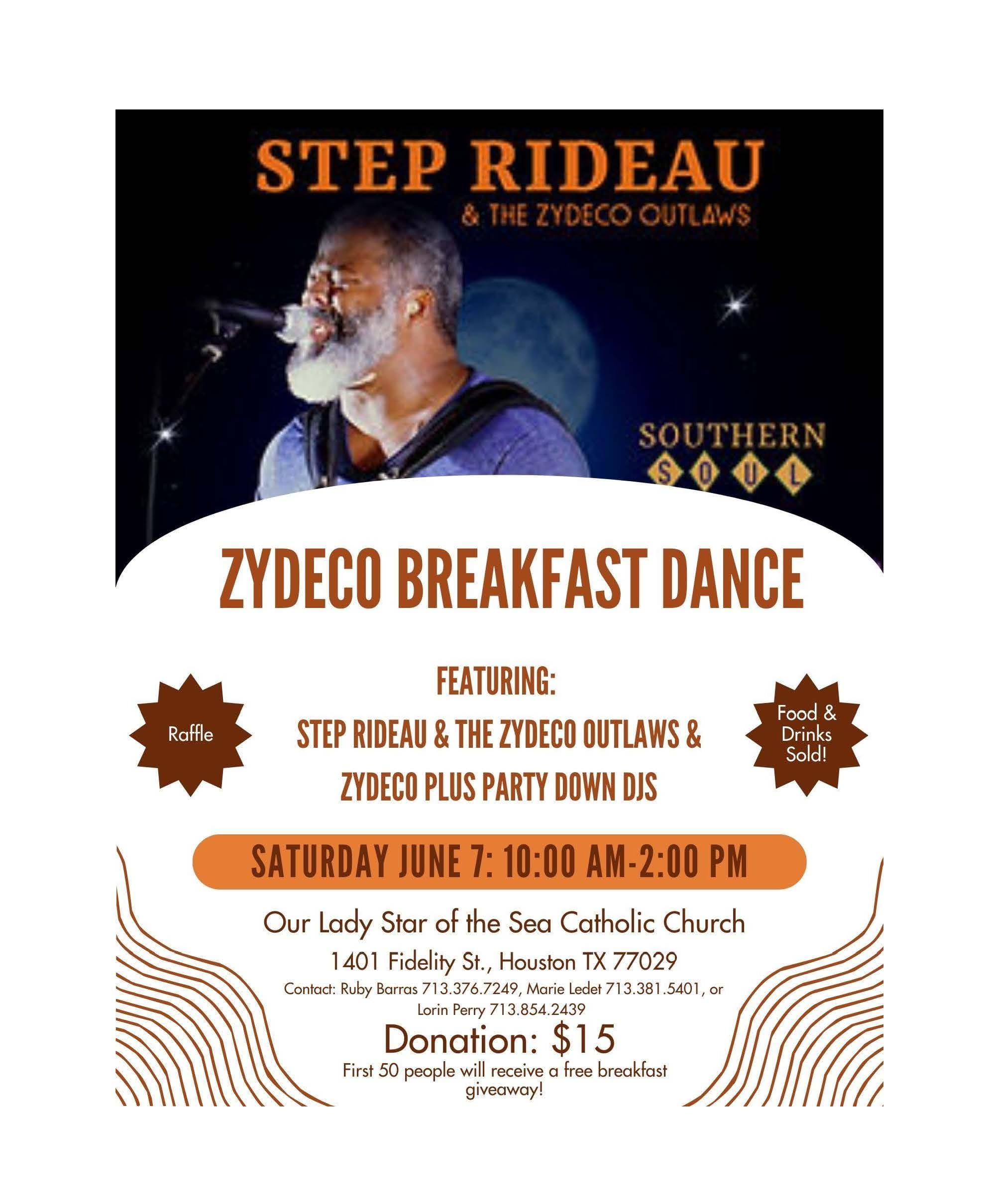 Our Lady of Star of the Sea Catholic Church Presents: Zydeco Breakfast Dance — poster 1