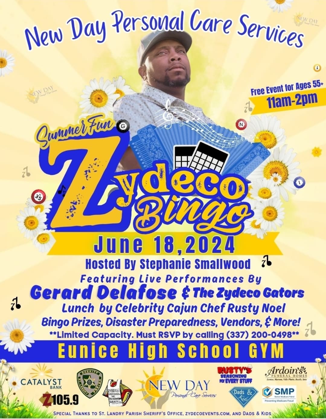 New Day Personal Care Services Presents: Zydeco Bingo (Eunice) — poster 1