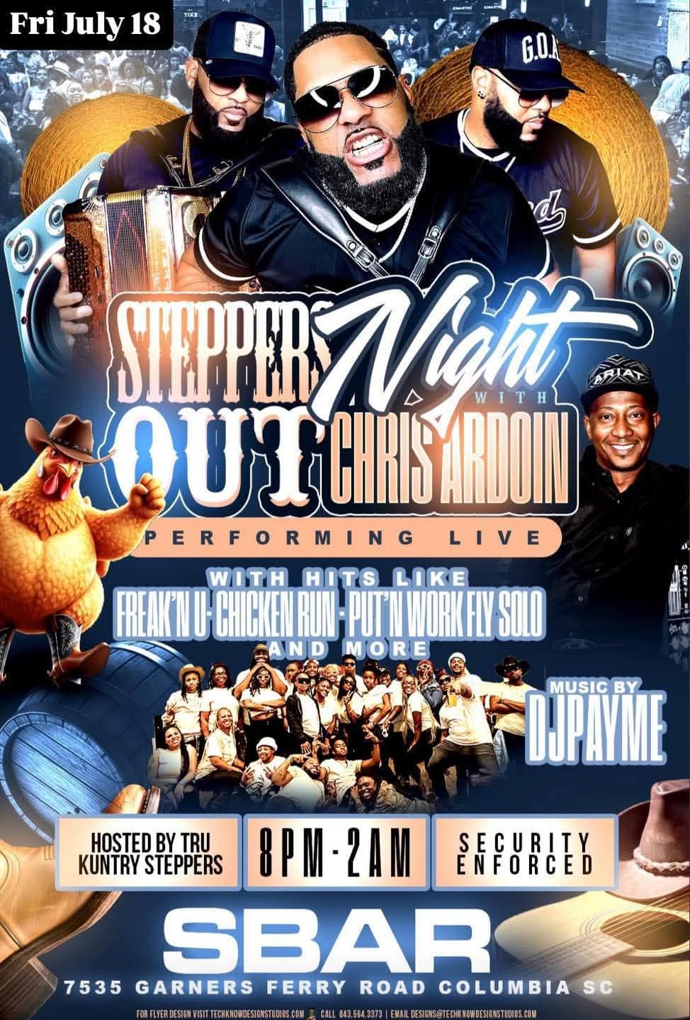 Chris Ardoin & NuStep Zydeko - LIVE @ S Bar (Columbia) — poster 1