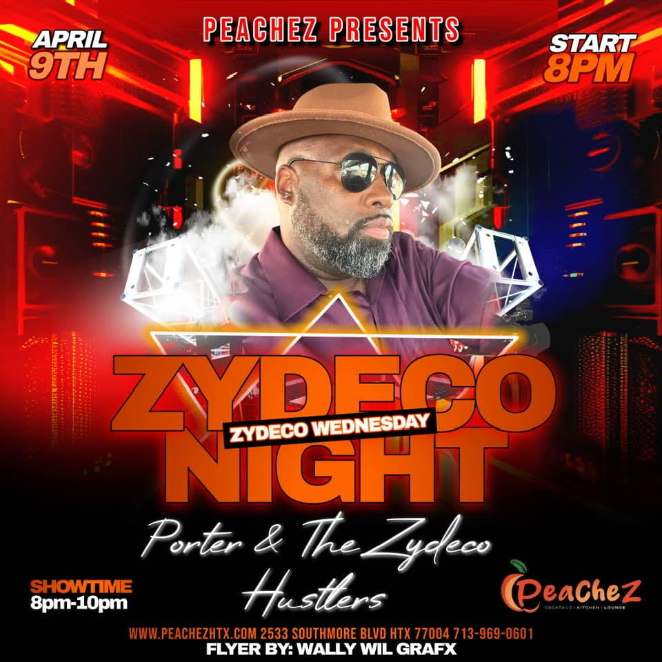Lil Porter & the Zydeco Hustlers - LIVE @ Peachez — poster 1