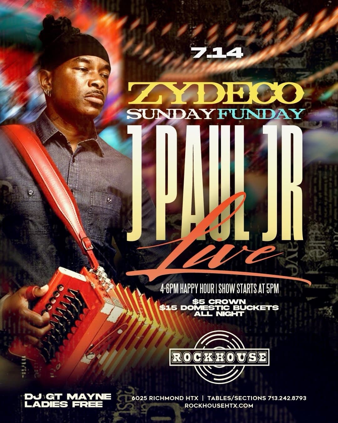 Zydeco Sunday Funday @ Rockouse — poster 1